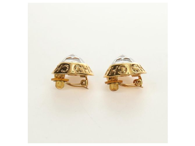 Orecchini CHANEL metallo Gold Tone CC Auth 180936M - vista 15