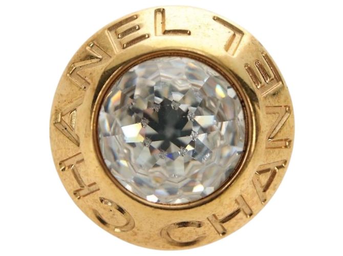 Orecchini CHANEL metallo Gold Tone CC Auth 180936M - vista 2