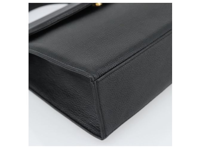 SAINT LAURENT Borsa in pelle nera oro Auth 186323A Nero D'oro - vista 14