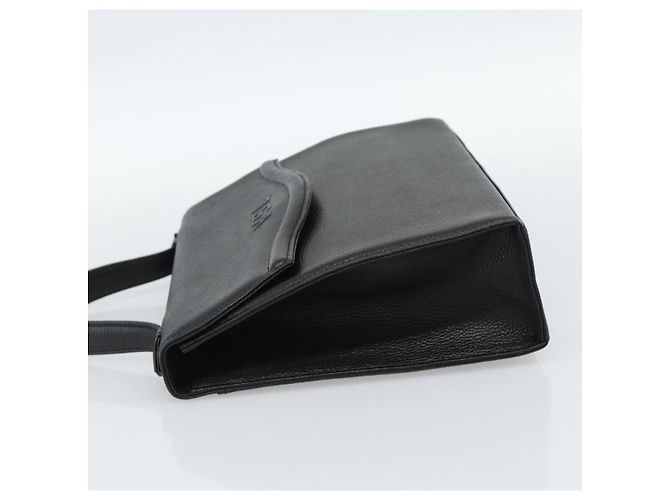 SAINT LAURENT Borsa in pelle nera oro Auth 186323A Nero D'oro - vista 3