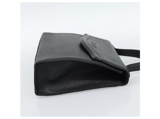 SAINT LAURENT Borsa in pelle nera oro Auth 186323A Nero D'oro - vista 4