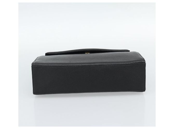 SAINT LAURENT Borsa in pelle nera oro Auth 186323A Nero D'oro - vista 5
