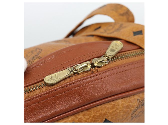 Bolsa Tote MCM Vicetos Logogram PVC Leather Brown Gold Auth SW2381A Marrom Dourado - vista 10