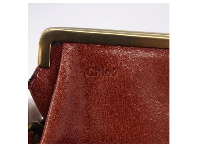 Chloé Borsa a Spalla Chloe in Pelle Rosa Oro Autentica 187369 D'oro - vista 10