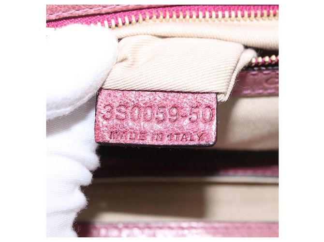 Chloé Borsa a Spalla Chloe in Pelle Rosa Oro Autentica 187369 D'oro - vista 12