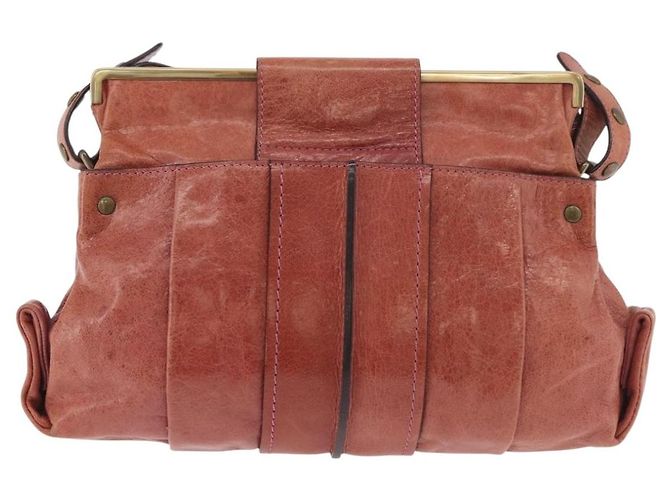 Chloé Borsa a Spalla Chloe in Pelle Rosa Oro Autentica 187369 D'oro - vista 2