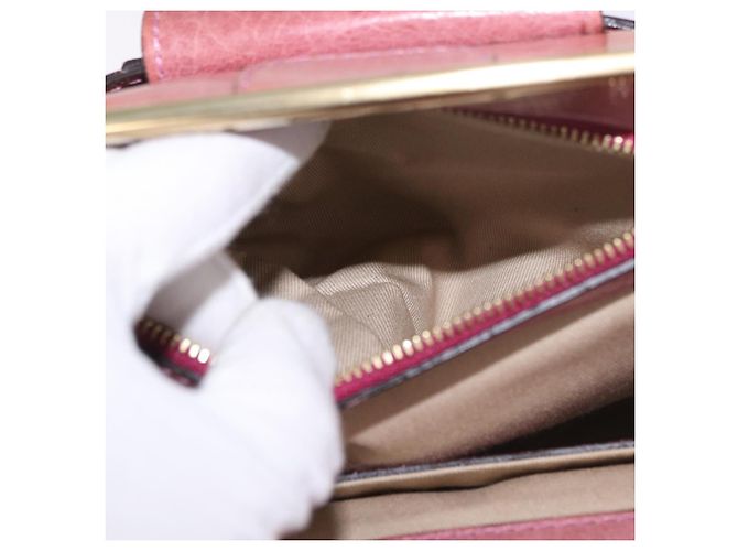 Chloé Borsa a Spalla Chloe in Pelle Rosa Oro Autentica 187369 D'oro - vista 22