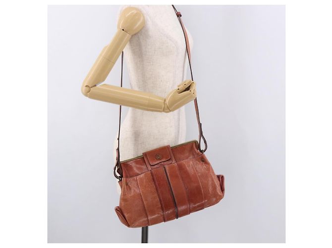Chloé Borsa a Spalla Chloe in Pelle Rosa Oro Autentica 187369 D'oro - vista 23