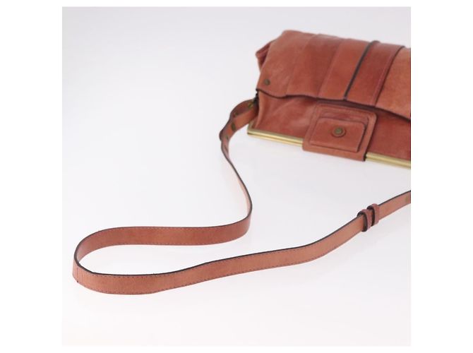 Chloé Borsa a Spalla Chloe in Pelle Rosa Oro Autentica 187369 D'oro - vista 7