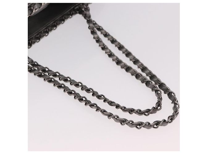 CHANEL Matelasse Chain Me Shoulder Bag Leather Silver CC Auth 187120SAV Argento - vista 7