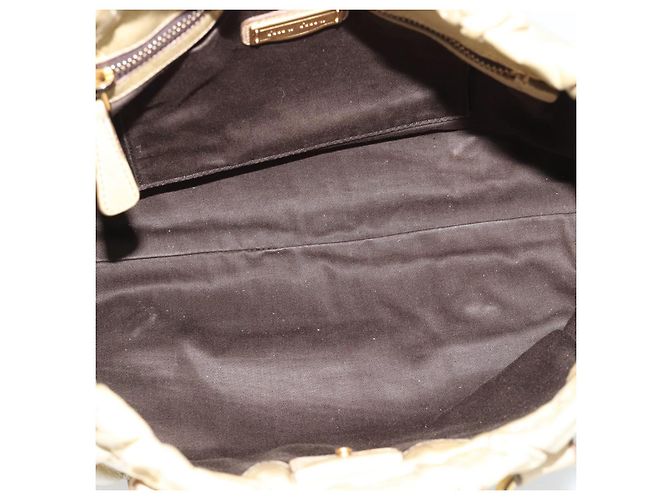 Borsa Miu Miu Matelasse in pelle 2way Beige Gold Auth 187578V D'oro - vista 11