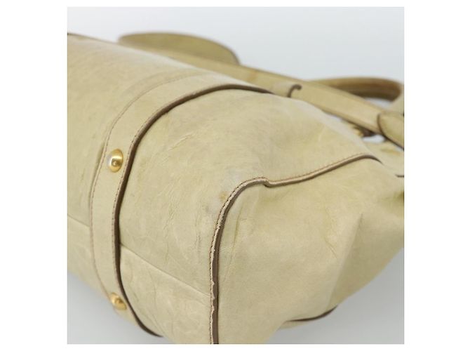 Borsa Miu Miu Matelasse in pelle 2way Beige Gold Auth 187578V D'oro - vista 19