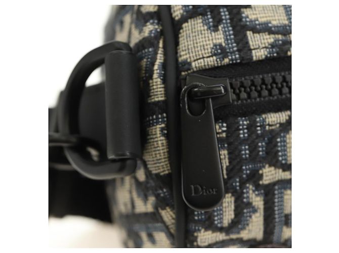 Borsa a tracolla messenger con ruote Christian Dior Trotter Canvas Navy Auth 184861SAM Blu navy - vista 10