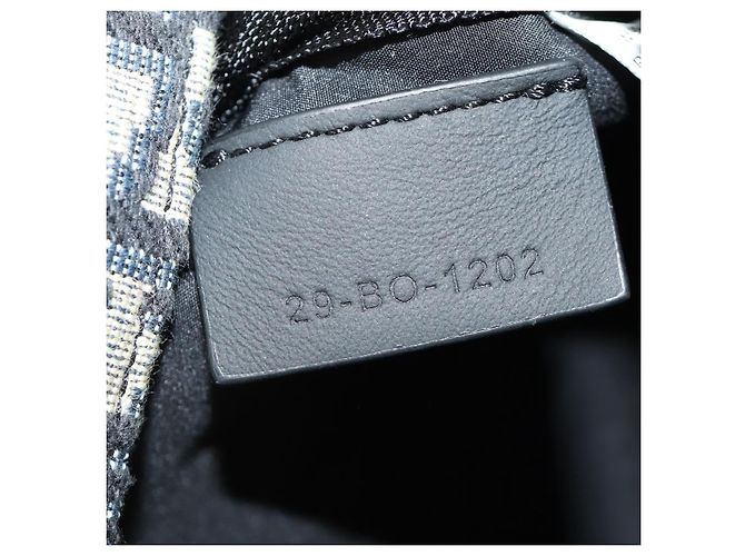 Borsa a tracolla messenger con ruote Christian Dior Trotter Canvas Navy Auth 184861SAM Blu navy - vista 12