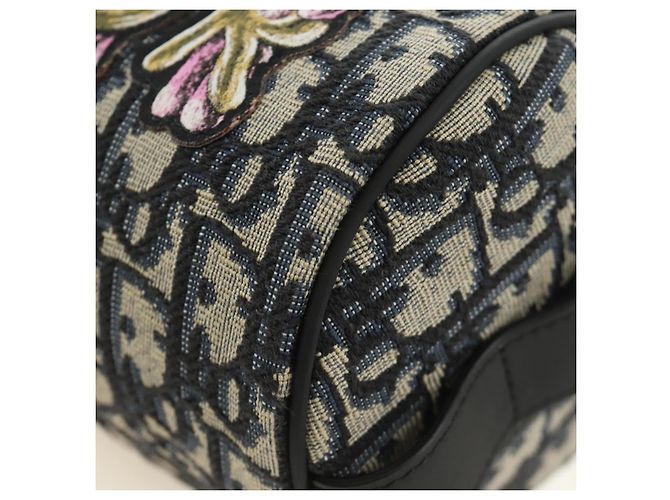 Borsa a tracolla messenger con ruote Christian Dior Trotter Canvas Navy Auth 184861SAM Blu navy - vista 14
