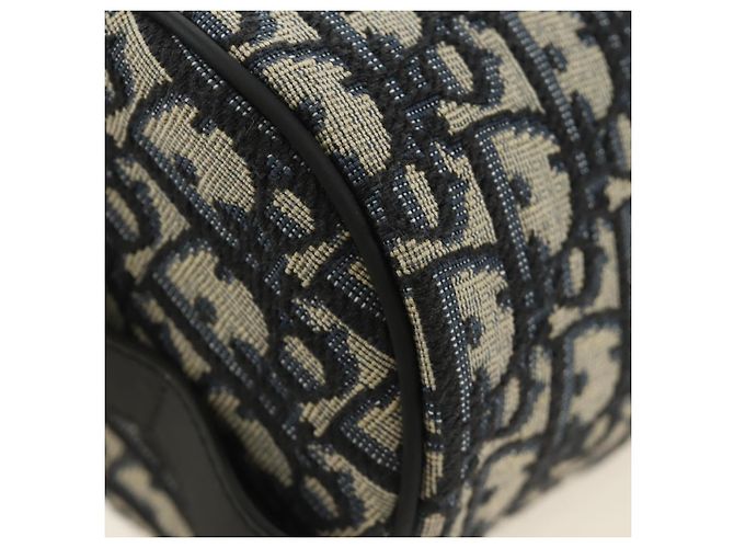 Borsa a tracolla messenger con ruote Christian Dior Trotter Canvas Navy Auth 184861SAM Blu navy - vista 15