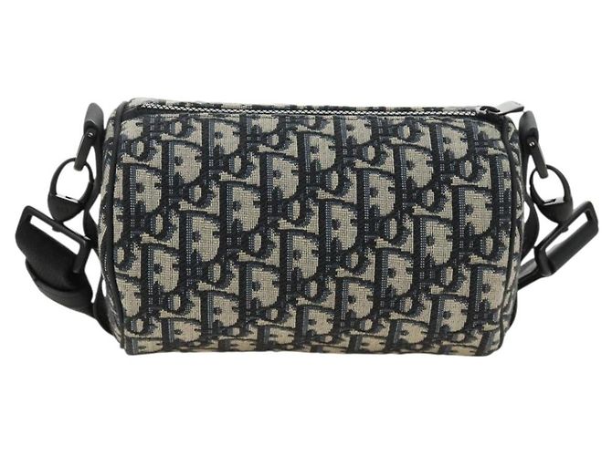 Borsa a tracolla messenger con ruote Christian Dior Trotter Canvas Navy Auth 184861SAM Blu navy - vista 2