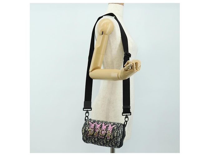 Borsa a tracolla messenger con ruote Christian Dior Trotter Canvas Navy Auth 184861SAM Blu navy - vista 22