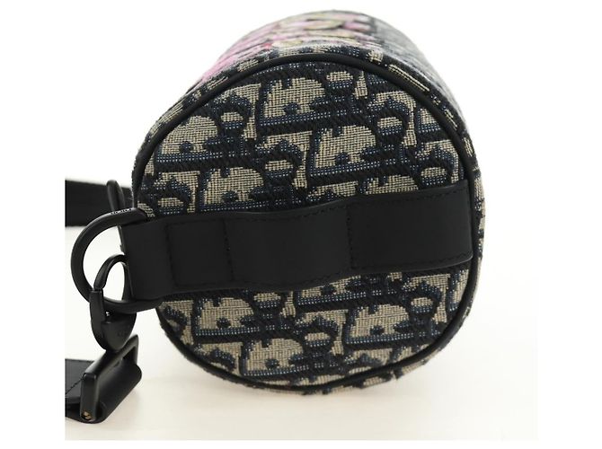 Borsa a tracolla messenger con ruote Christian Dior Trotter Canvas Navy Auth 184861SAM Blu navy - vista 3
