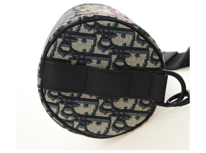 Borsa a tracolla messenger con ruote Christian Dior Trotter Canvas Navy Auth 184861SAM Blu navy - vista 4