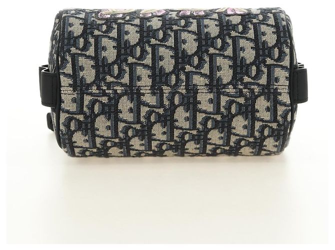 Borsa a tracolla messenger con ruote Christian Dior Trotter Canvas Navy Auth 184861SAM Blu navy - vista 5