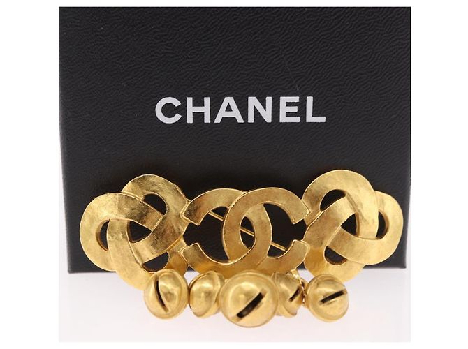 Spilla CHANEL metallo Gold CC Auth 185844M D'oro - vista 12