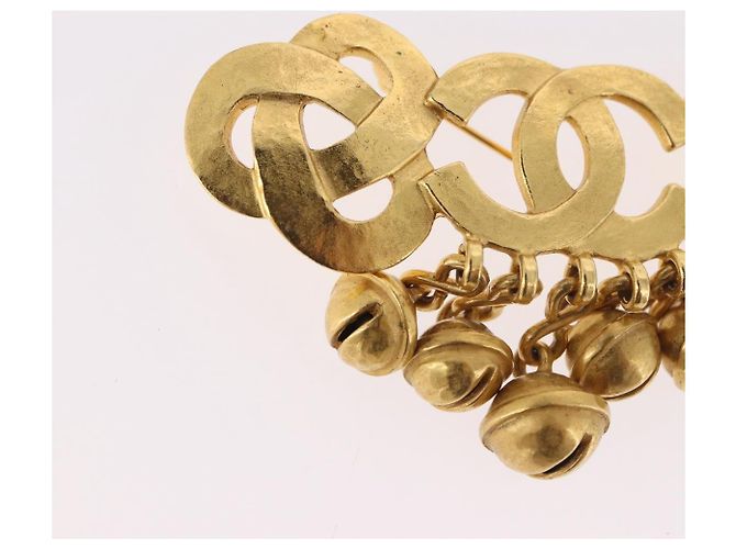 Spilla CHANEL metallo Gold CC Auth 185844M D'oro - vista 2