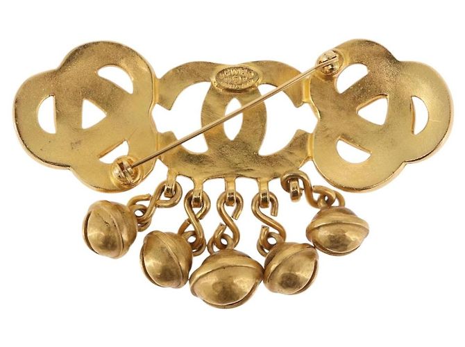 Spilla CHANEL metallo Gold CC Auth 185844M D'oro - vista 5