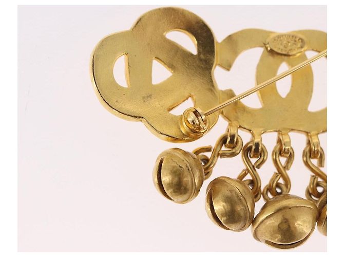 Spilla CHANEL metallo Gold CC Auth 185844M D'oro - vista 6