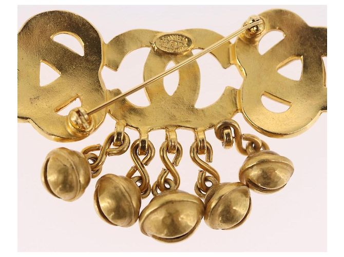 Spilla CHANEL metallo Gold CC Auth 185844M D'oro - vista 7