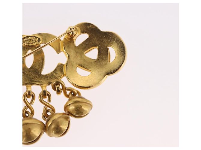 Spilla CHANEL metallo Gold CC Auth 185844M D'oro - vista 8