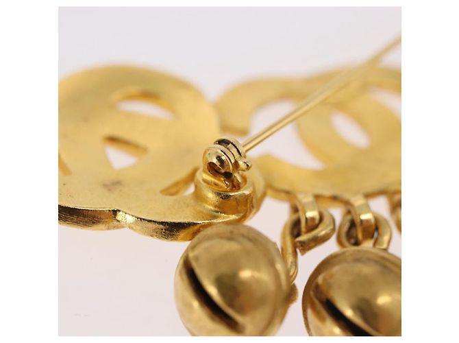 Spilla CHANEL metallo Gold CC Auth 185844M D'oro - vista 9