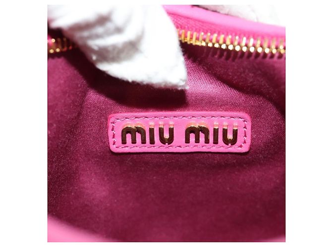 Borsa Miu Miu Matelasse Wonder in pelle 2way Rosa Oro Auth 185334SM D'oro - vista 10