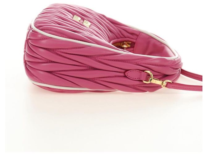 Borsa Miu Miu Matelasse Wonder in pelle 2way Rosa Oro Auth 185334SM D'oro - vista 4