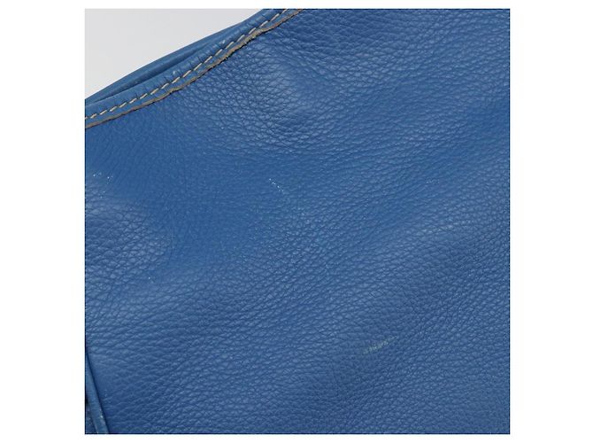 Borsa Tote Salvatore Ferragamo Gancini in pelle blu e oro Auth 185584A D'oro - vista 10