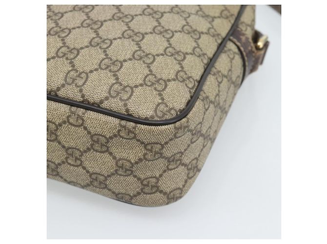 Borsa a Spalla GUCCI GG Supreme PVC Beige Oro 233268 Auth ka4763 D'oro - vista 15