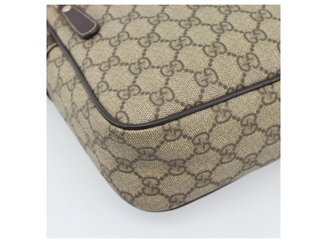 Borsa a Spalla GUCCI GG Supreme PVC Beige Oro 233268 Auth ka4763 D'oro - vista 16