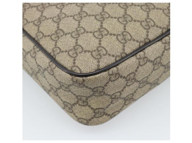 Borsa a Spalla GUCCI GG Supreme PVC Beige Oro 233268 Auth ka4763 D'oro - vista 18