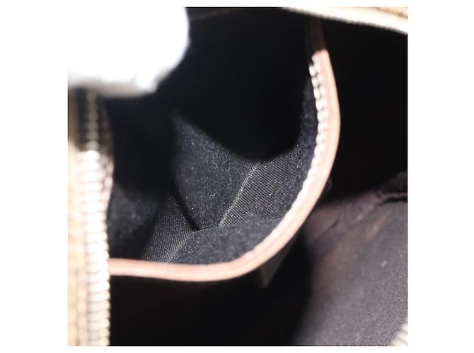 Borsa a Spalla GUCCI GG Supreme PVC Beige Oro 233268 Auth ka4763 D'oro - vista 22