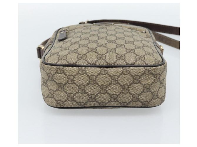 Borsa a Spalla GUCCI GG Supreme PVC Beige Oro 233268 Auth ka4763 D'oro - vista 5