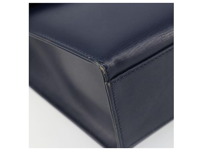 Borsa a tracolla Christian Dior in pelle 2way blu oro Auth 185936A D'oro - vista 16