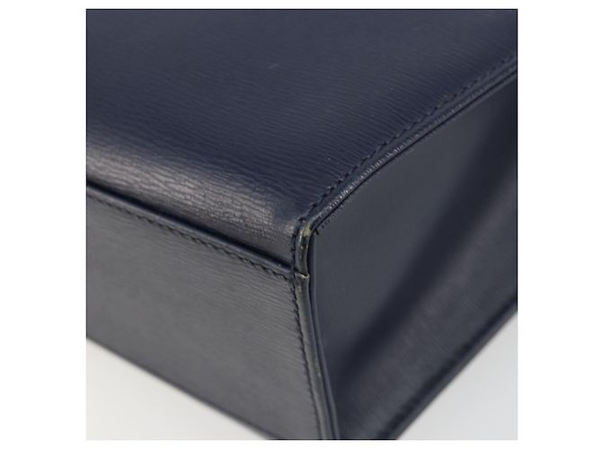 Borsa a tracolla Christian Dior in pelle 2way blu oro Auth 185936A D'oro - vista 17