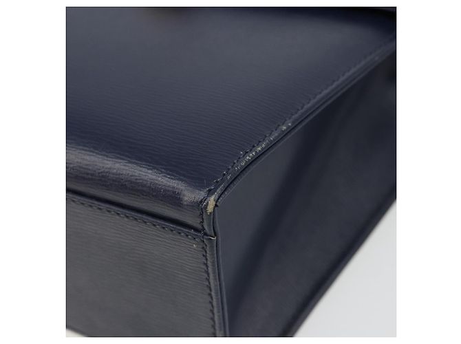 Borsa a tracolla Christian Dior in pelle 2way blu oro Auth 185936A D'oro - vista 9