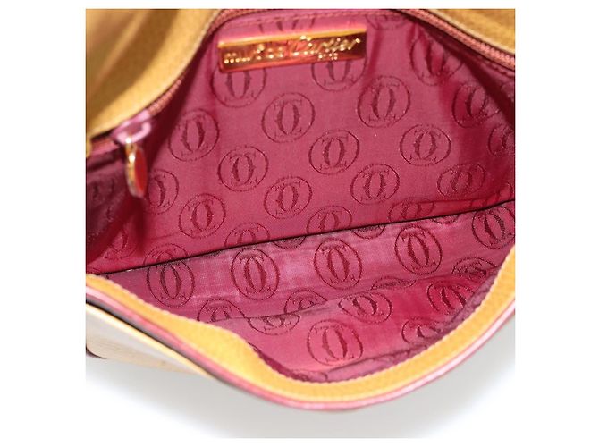 Borsa a Spalla CARTIER in Pelle Oro Giallo Auth 187380 D'oro - vista 12