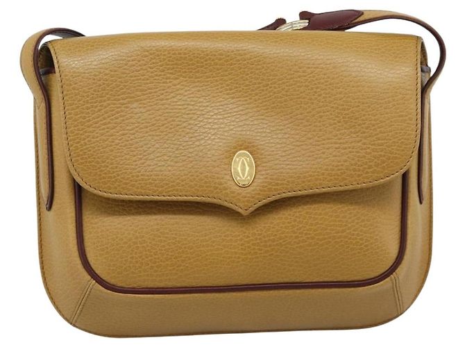 Borsa a Spalla CARTIER in Pelle Oro Giallo Auth 187380 D'oro - vista 13