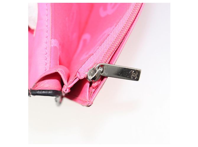CHANEL Portafoglio Cambon Line in pelle di agnello nero CC Auth 179550 - vista 10