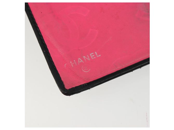 CHANEL Portafoglio Cambon Line in pelle di agnello nero CC Auth 179550 - vista 19