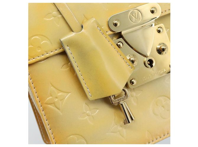 LOUIS VUITTON Monogram Vernis Spring Street Hand Bag Gris M91029 LV Auth 187663 Grigio - vista 18