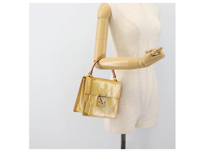 LOUIS VUITTON Monogram Vernis Spring Street Hand Bag Gris M91029 LV Auth 187663 Grigio - vista 23
