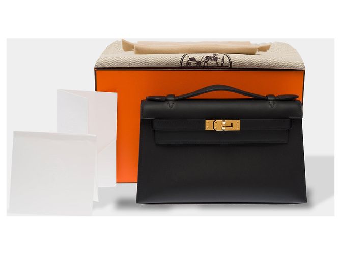 Hermès Borsa HERMES Kelly Mini in Pelle Nera - 103661 Nero - vista 2